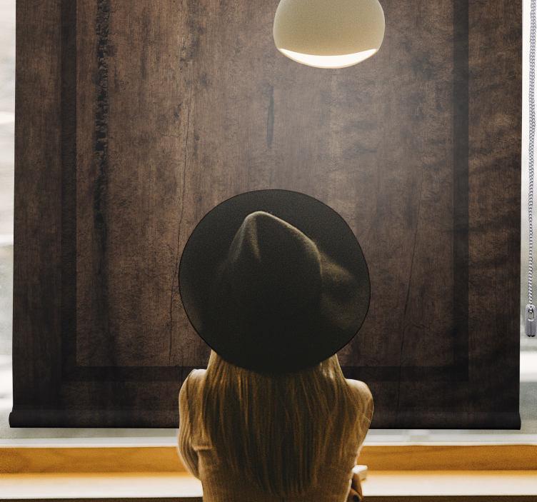 Cortina roller rústica silueta elegante - TenVinilo