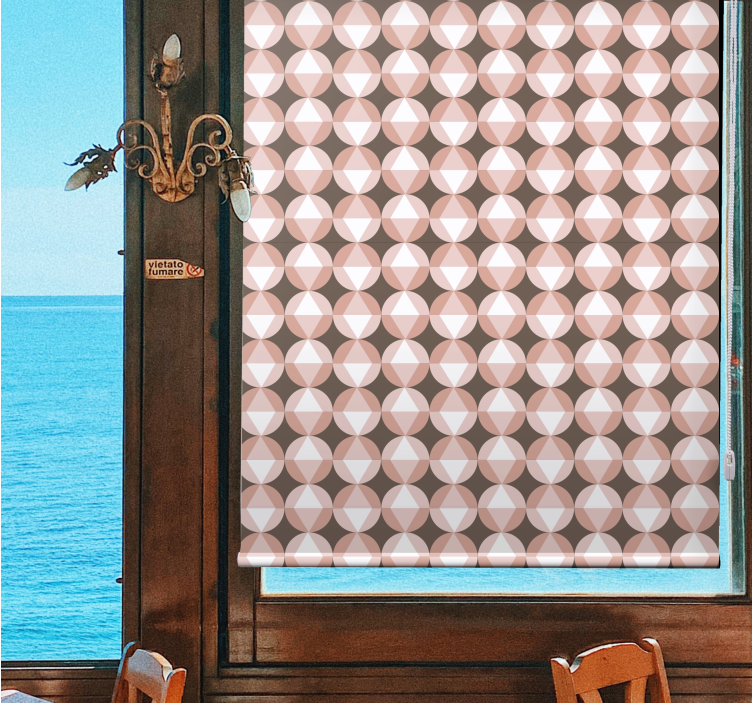 Cortina roller textura configuración de formas geométricas - TenVinilo