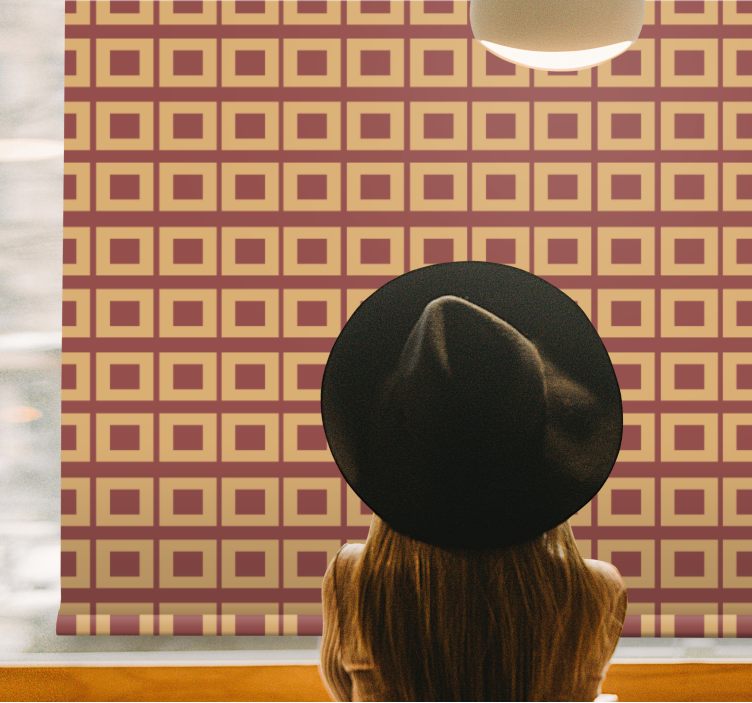 Cortina roller textura patrón cuadrado geométrico - TenVinilo