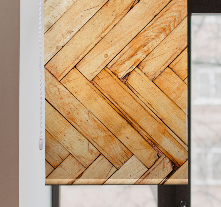 Cortina roller textura patrón de madera natural - TenVinilo