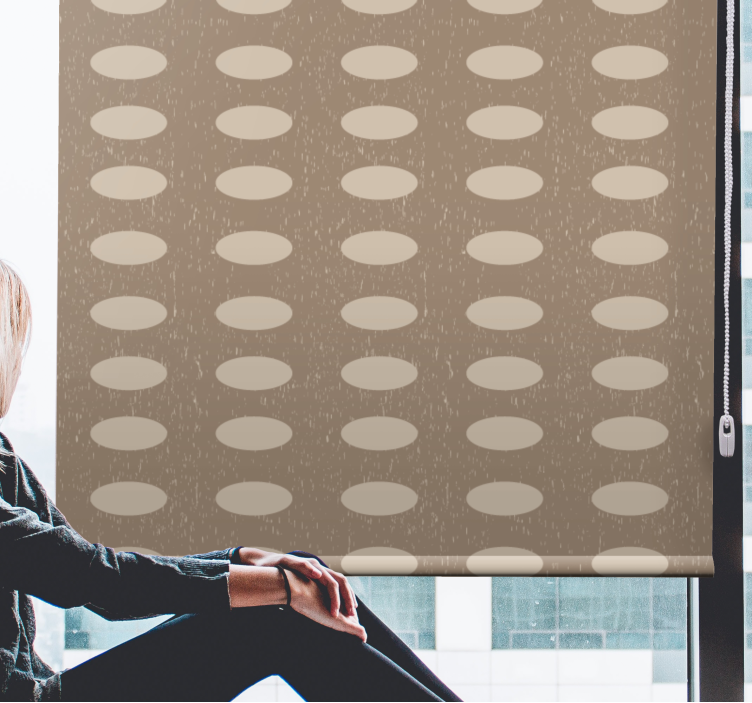 Cortina roller textura patrones ovalados elocuentes - TenVinilo