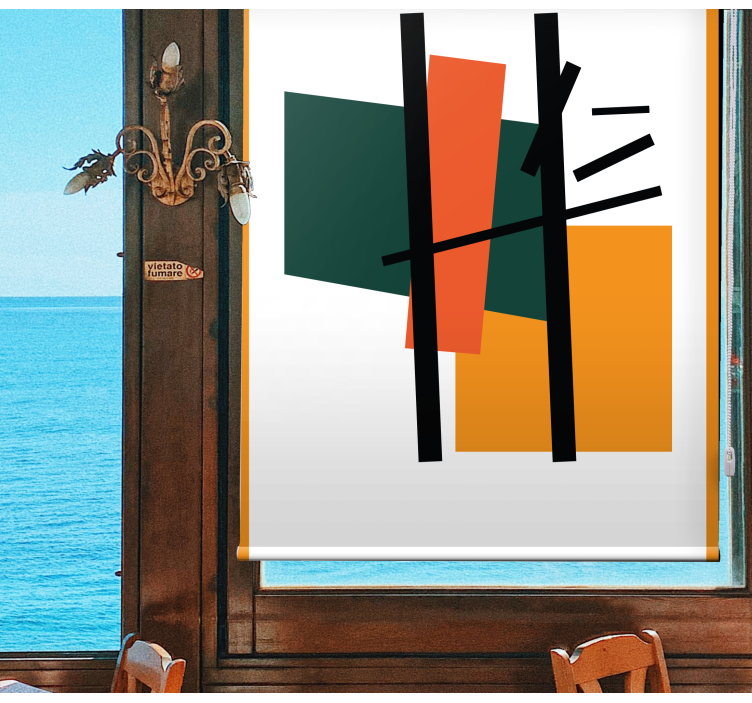 Estor dibujos Cuadrados y rectángulos arte abstracto - TenVinilo