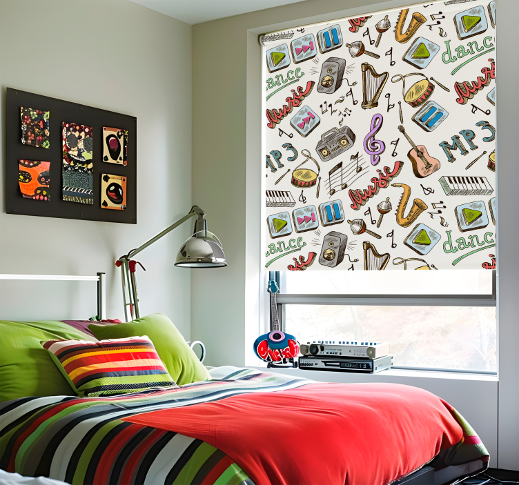 Estor divertido patrón musical - TenVinilo