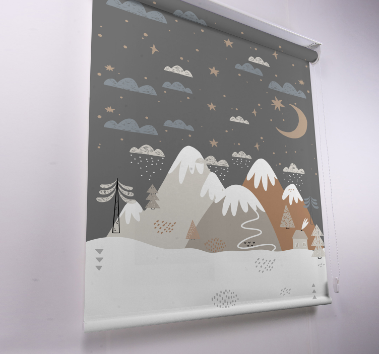 Estor habitación infantil con montañas nevadas - TenVinilo