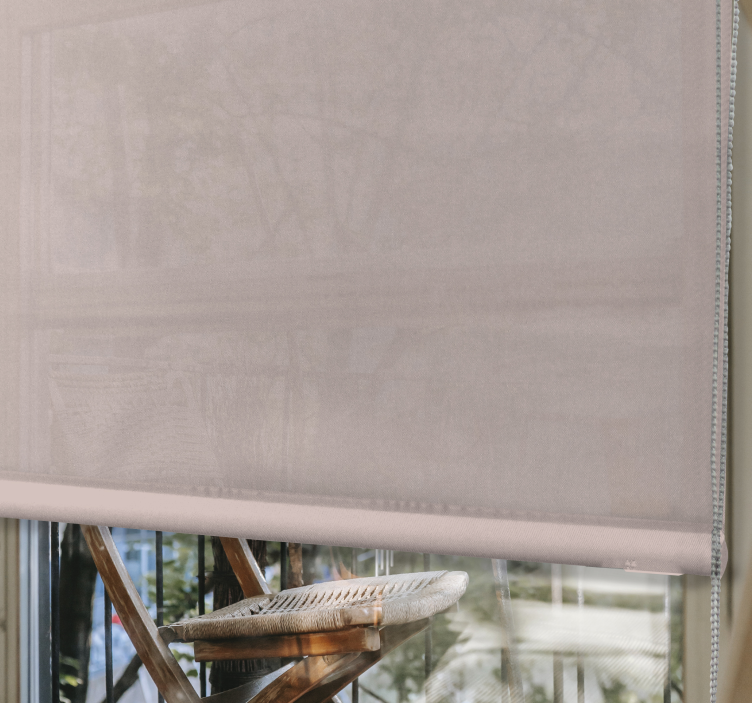 Estor enrollable moderno para balcón rosa claro - TenVinilo