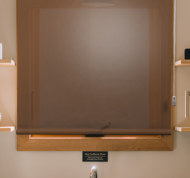 Estor cocina Color marrón simple - TenVinilo