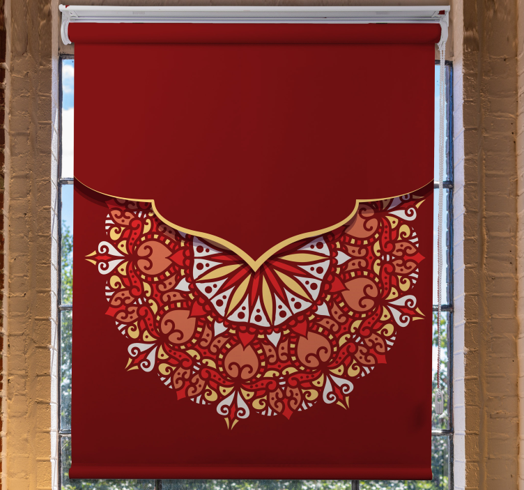 Estor salón Mandala colorido de lujo - TenVinilo