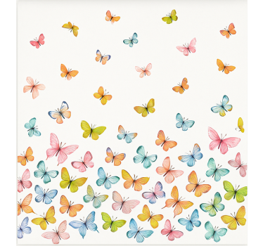 Cortina roller infantil mariposas coloridas volando - TenVinilo