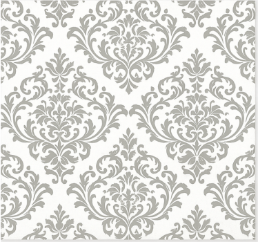 Cortina roller living comedor patrón gris barroco - TenVinilo