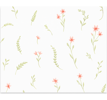 Cortina roller infantil flores de prado en tonos pastel - TenVinilo