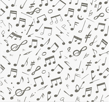Cortina roller juvenil patrón de notas musicales - TenVinilo