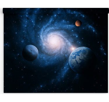 Cortina roller juvenil galaxia espiral cósmica - TenVinilo