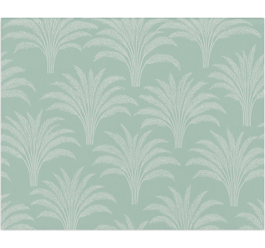 Cortina roller comedor estampado de hojas de trigo verde - TenVinilo