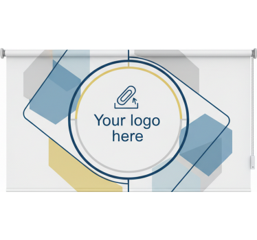 Cortina roller oficina diseño de logo personalizado - TenVinilo