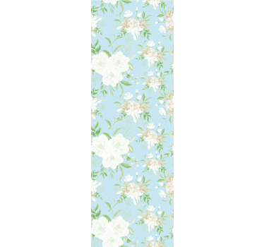 Cortina roller comedor estilo grandmillenial floral - TenVinilo