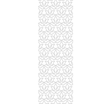 Cortina roller comedor patrón floral moderno gris - TenVinilo