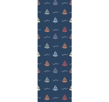 Cortina roller infantil motivo barcos de vela - TenVinilo