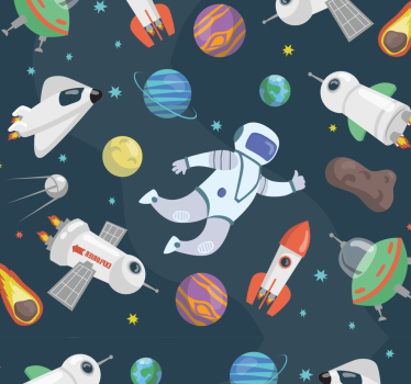 Cortina roller infantil aventura espacial - TenVinilo