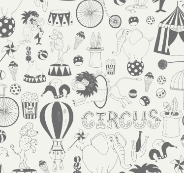 Cortina roller infantil con diseño de circo - TenVinilo