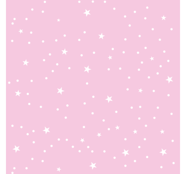 Cortina roller infantil estrellas blancas sobre fondo rosa - TenVinilo