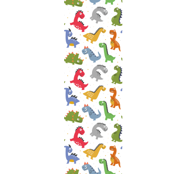 Cortina roller infantil tipos de dinosaurios adorables - TenVinilo