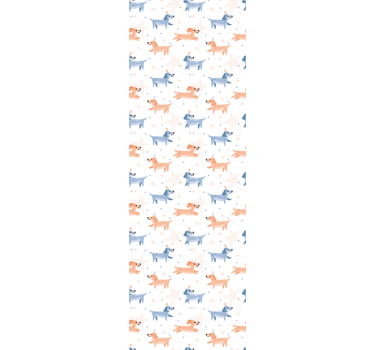 Cortina roller infantil perritos adorables con corona - TenVinilo