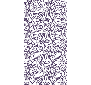 Cortina roller infantil diseño de doodles deportivos - TenVinilo
