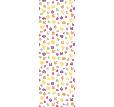 Cortina roller infantil estampado de lunares coloridos - TenVinilo