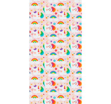 Cortina roller infantil caballos coloridos - TenVinilo