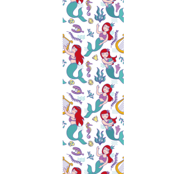 Cortina roller infantil sirena ariel sonriendo - TenVinilo