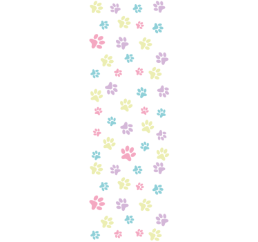 Cortina roller infantil patas de perro coloridas fantásticas - TenVinilo