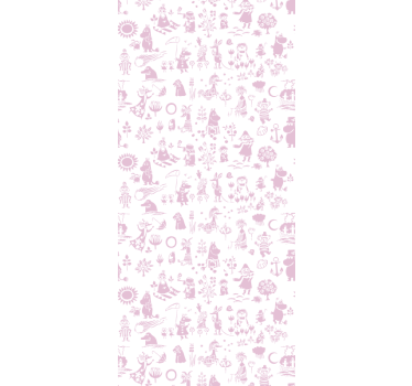 Cortina roller infantil moomin rosa completo - TenVinilo