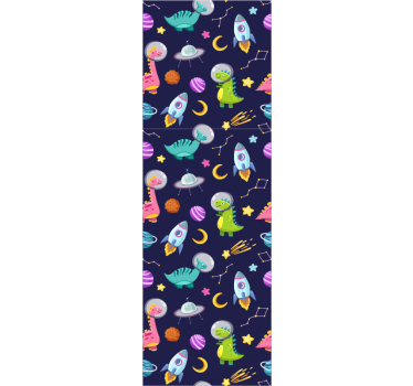Cortina roller infantil diseño tierno de dinosaurios - TenVinilo