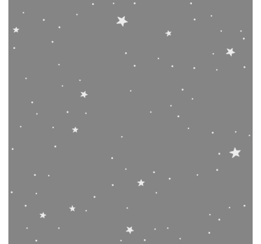 Cortina roller infantil estrellas blancas sobre fondo gris - TenVinilo