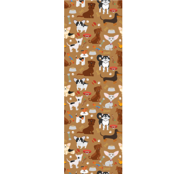 Cortina roller infantil estampado de perritos adorables - TenVinilo