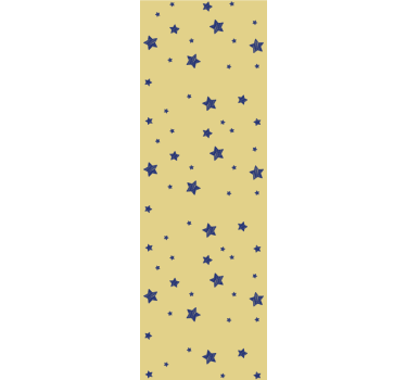 Cortina roller moderno estrellas azules fondo amarillo - TenVinilo