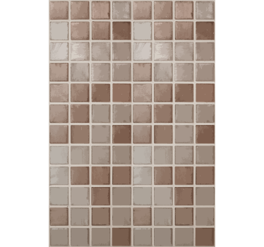Cortina roller beige patrón de azulejos cerámicos - TenVinilo