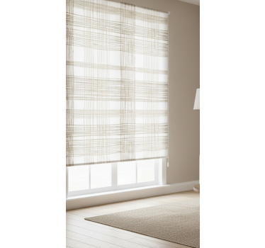 Cortina roller beige motivo yute delgado beige - TenVinilo