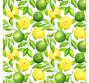 Cortina roller living comedor limones y limas - TenVinilo