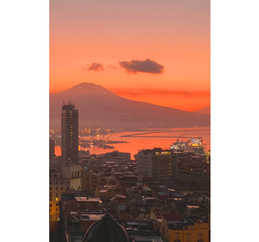Cortina roller living comedor naples atardecer - TenVinilo