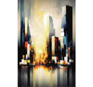 Cortina roller living comedor arte urbano abstracto - TenVinilo