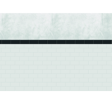 Cortina roller blanca azulejos blancos - TenVinilo