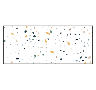 Cortina roller blanca terrazzo blanco - TenVinilo
