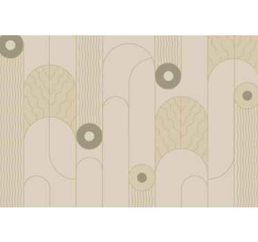 Cortina roller beige líneas abstractas - TenVinilo