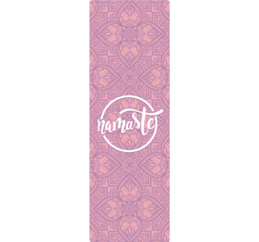 Cortina roller morada namasté yoga - TenVinilo