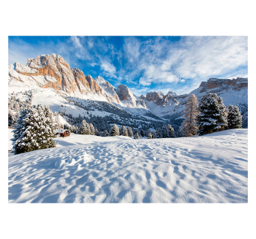 Cortina roller living comedor paisaje montañas nevadas - TenVinilo