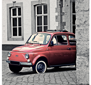 Cortina roller living comedor fiat 500 vintage - TenVinilo