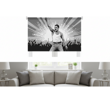 Cortina roller living comedor freddie en wembley - TenVinilo