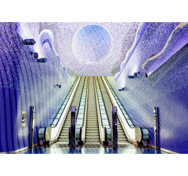 Cortina roller living comedor estación metro nápoles - TenVinilo