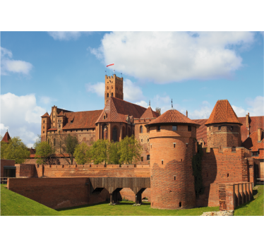 Cortina roller living comedor castillo de malbork - TenVinilo